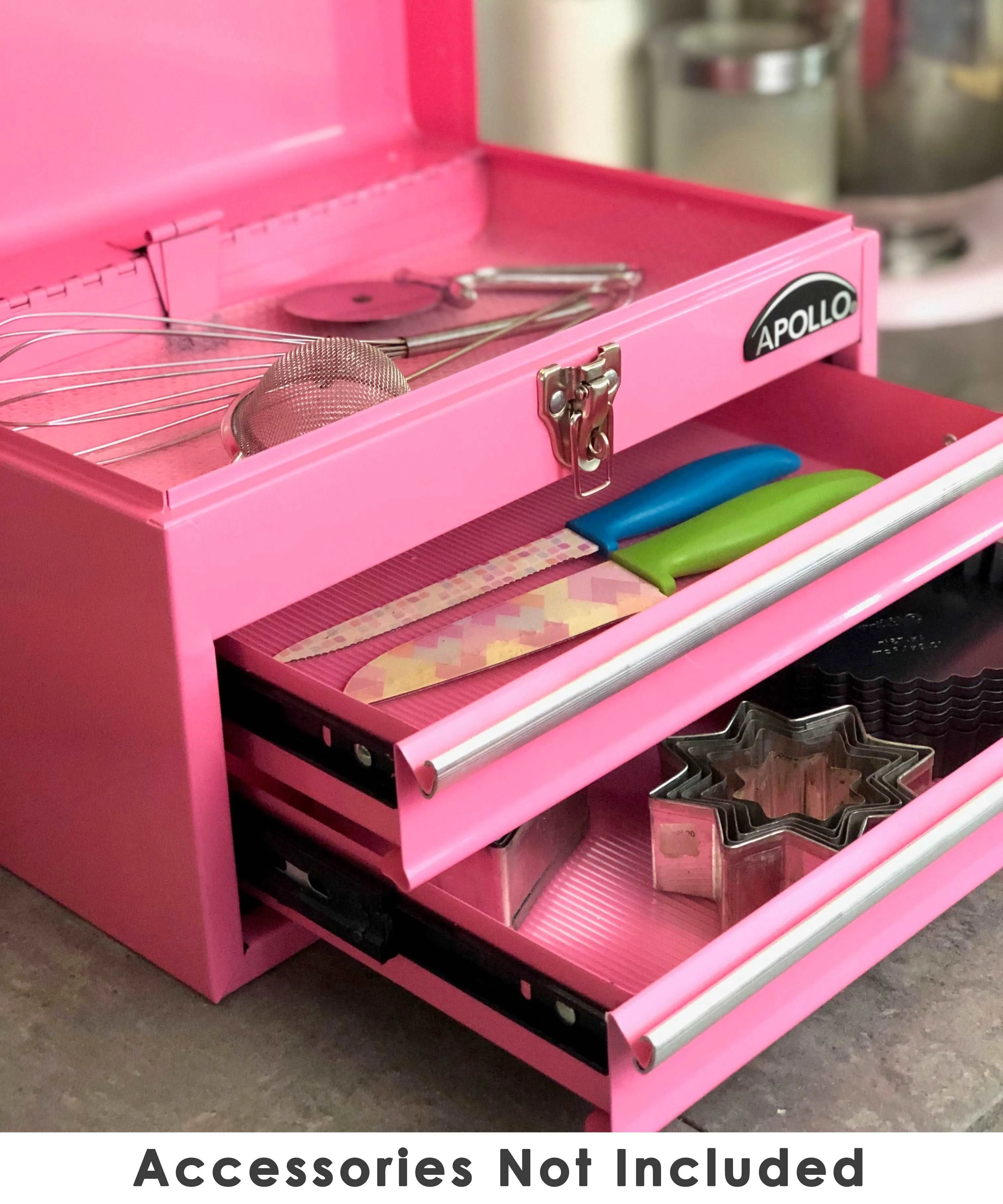 2-Drawer Pink Steel Chest -- DT5010P