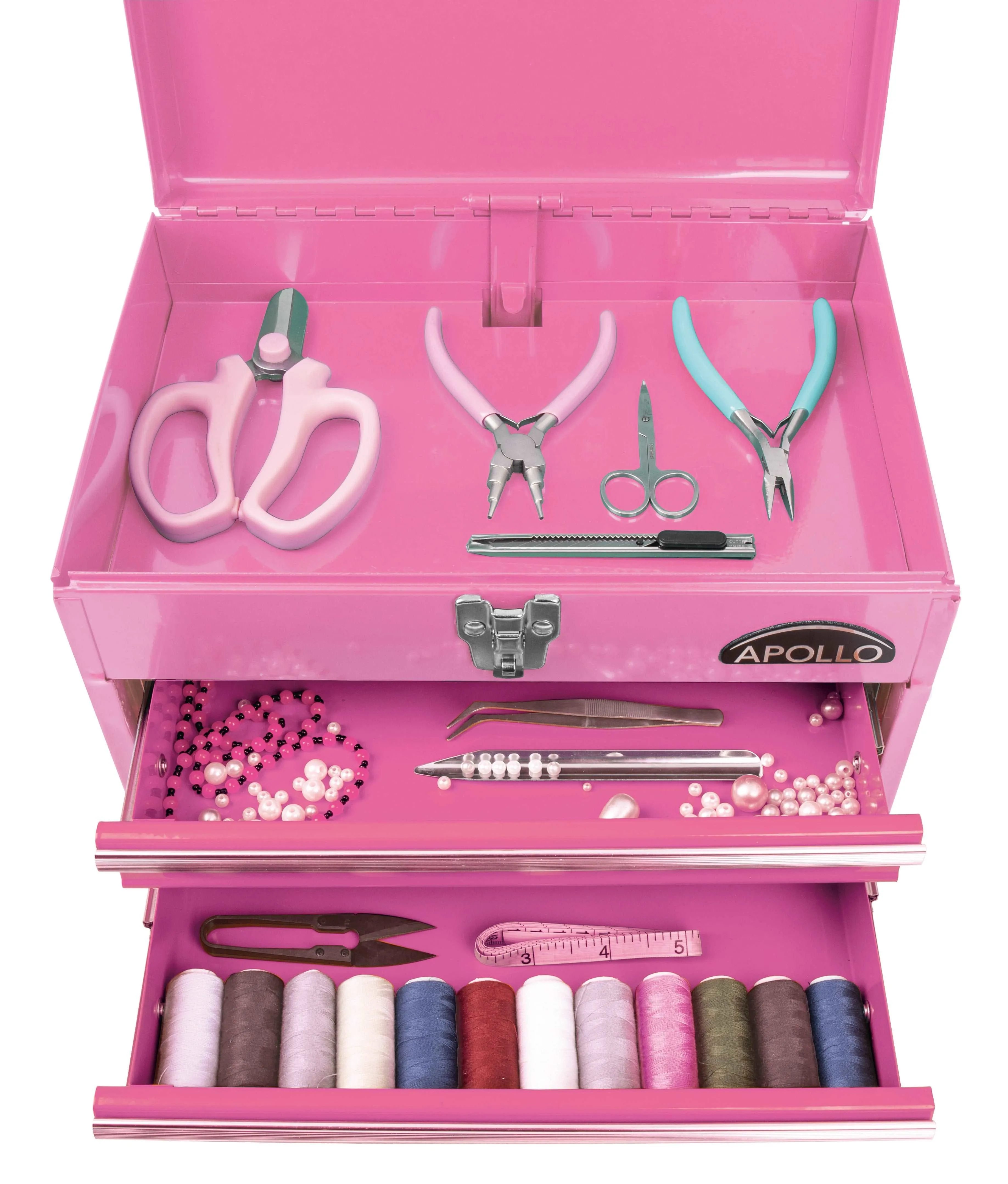 2-Drawer Pink Steel Chest -- DT5010P