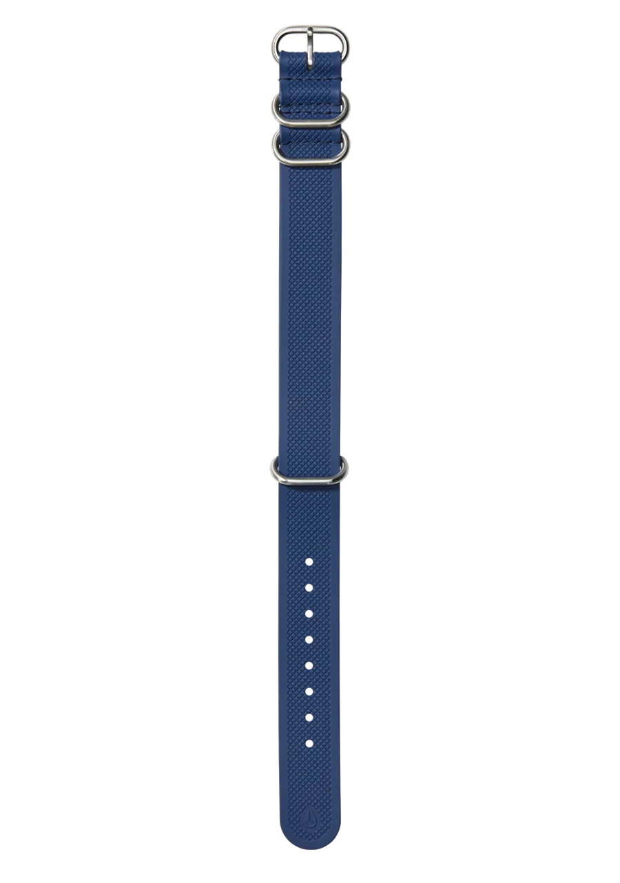 20mm FKM Rubber NATO Band - Navy / Blue