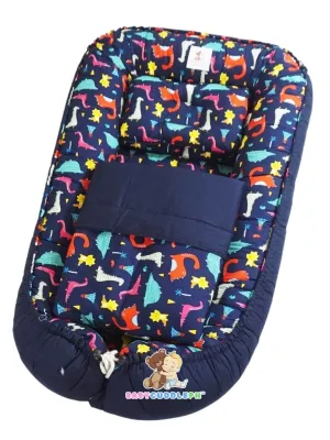 3 in 1 Babycuddle Bed Set - Dino in Navy Blue