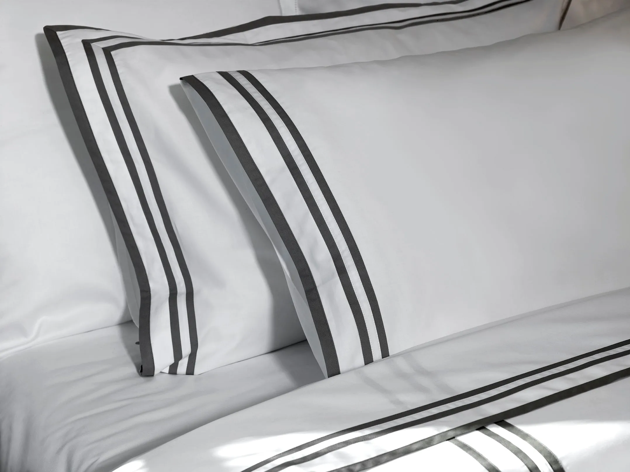 430TC Sateen Striped Flat Sheet | Amalia Home Sonata