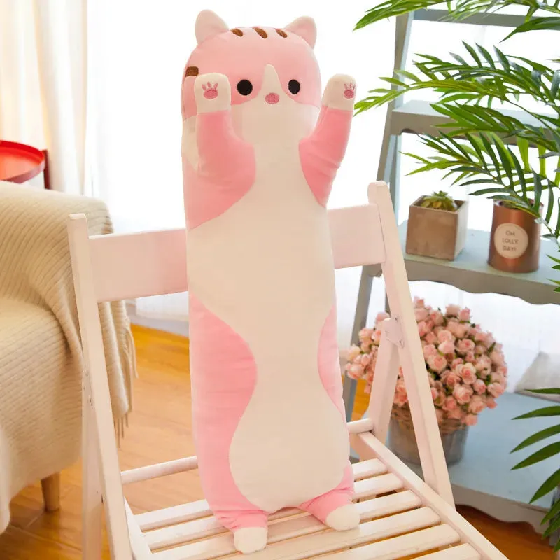 50/70/90/110/130cm Cute Soft Long Cat Pillow Stuffed Plush Toys Office Nap Pillow Home Comfort Cushion Decor Gift Doll Child