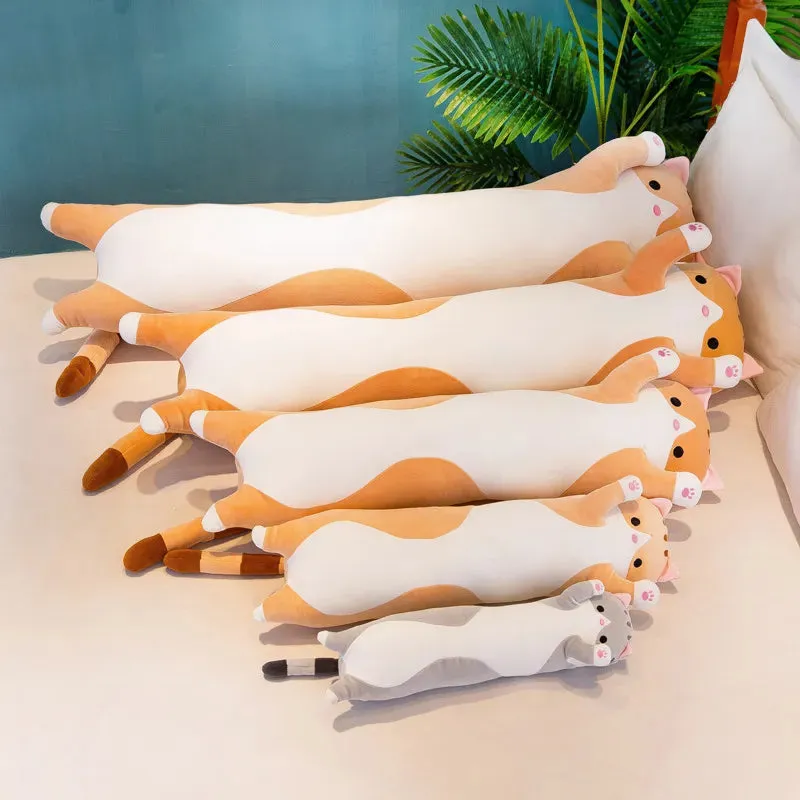 50/70/90/110/130cm Cute Soft Long Cat Pillow Stuffed Plush Toys Office Nap Pillow Home Comfort Cushion Decor Gift Doll Child