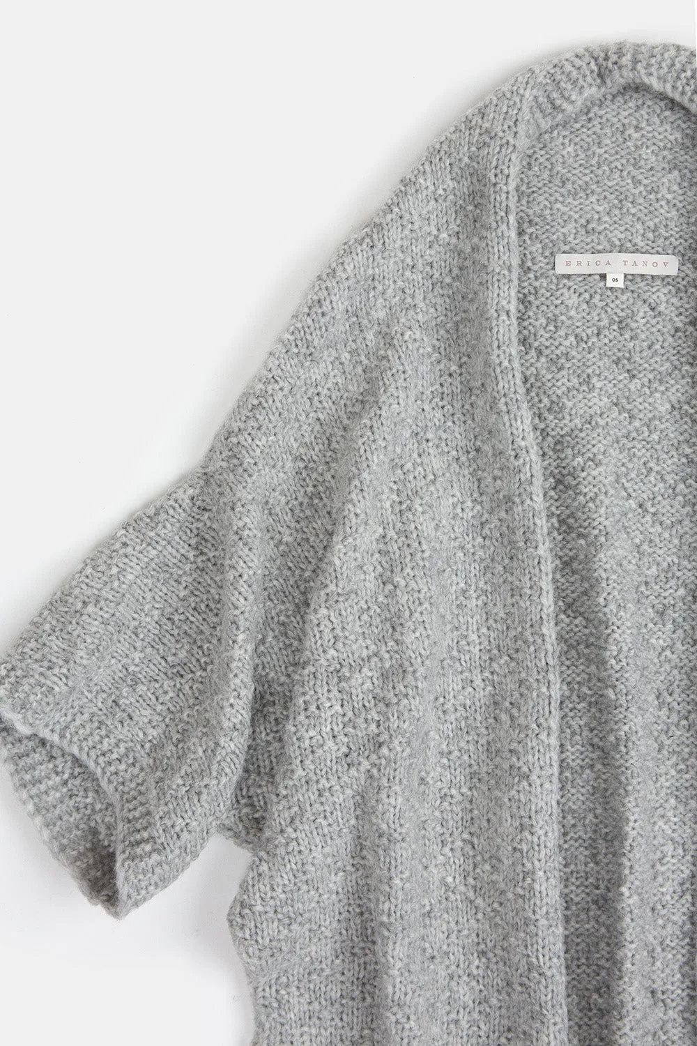 Alpaca Kimono Cardigan in Light Grey