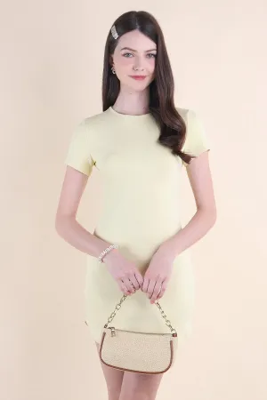 ALWAYS YOUR BABY TEE DRESS IN YELLOW