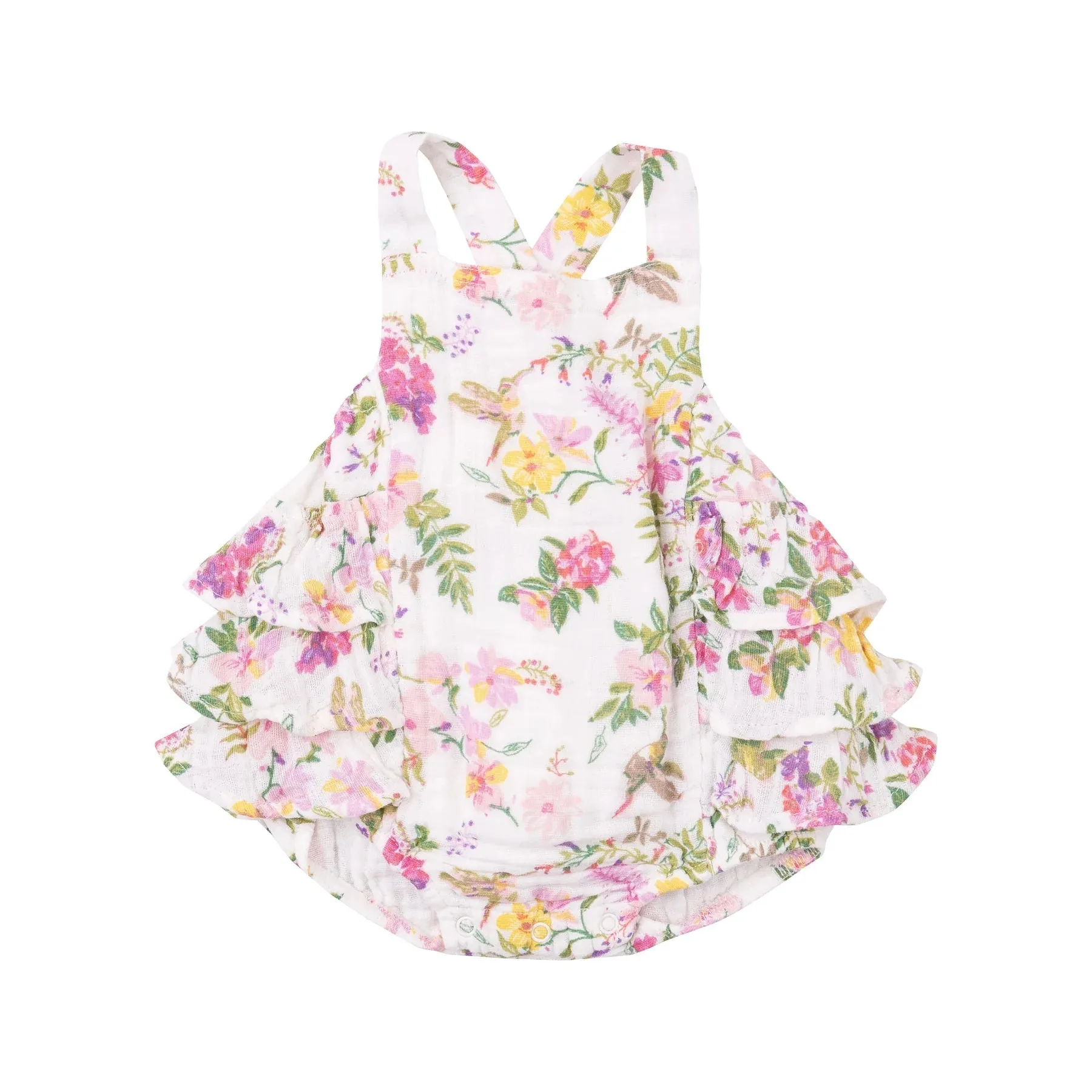 Angel Dear Ruffle Sunsuit - Cute Hummingbirds