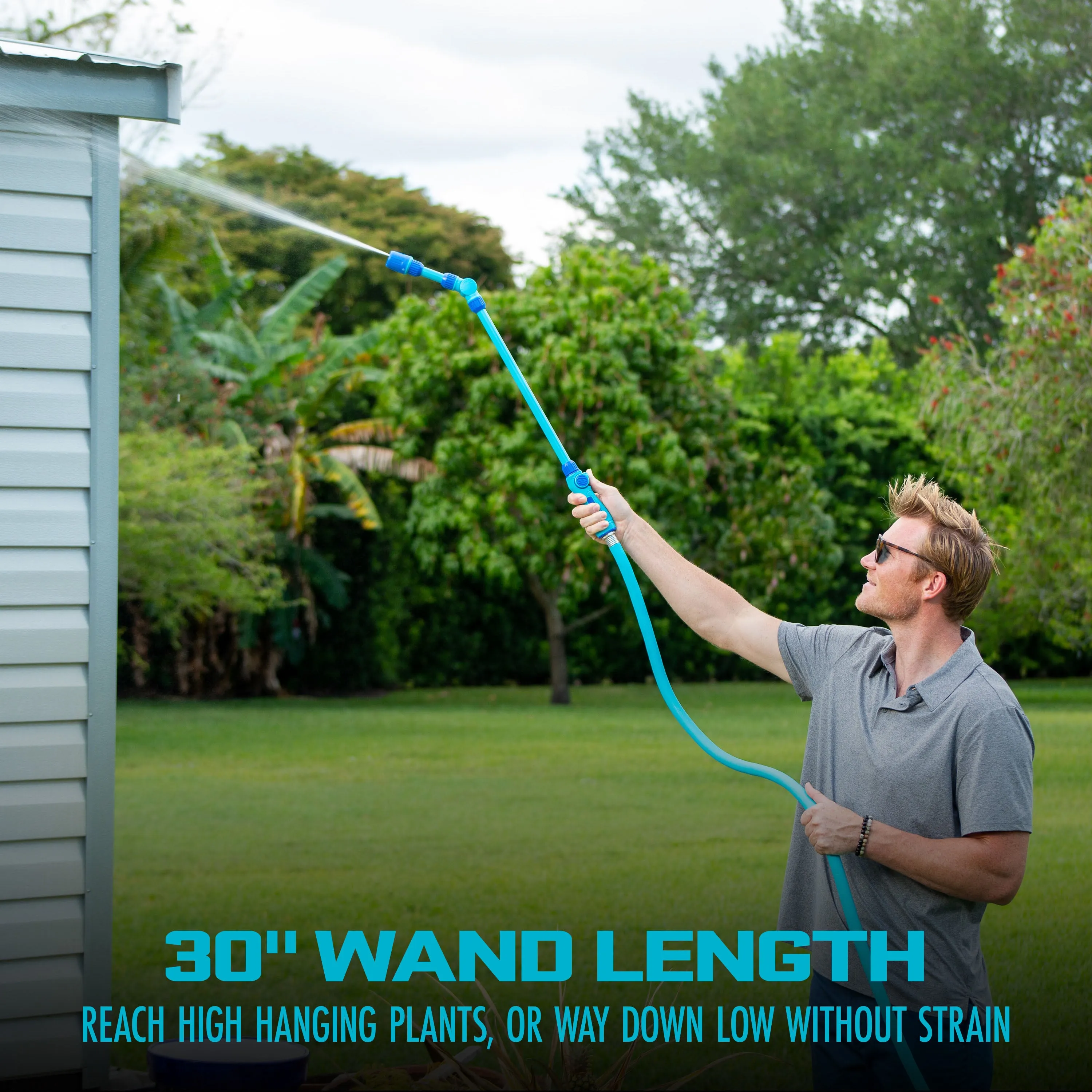 Aqua Joe AJ-WW30-TND Watering Wand | 30-inch | 3 Spray Patterns | Tornado Spray