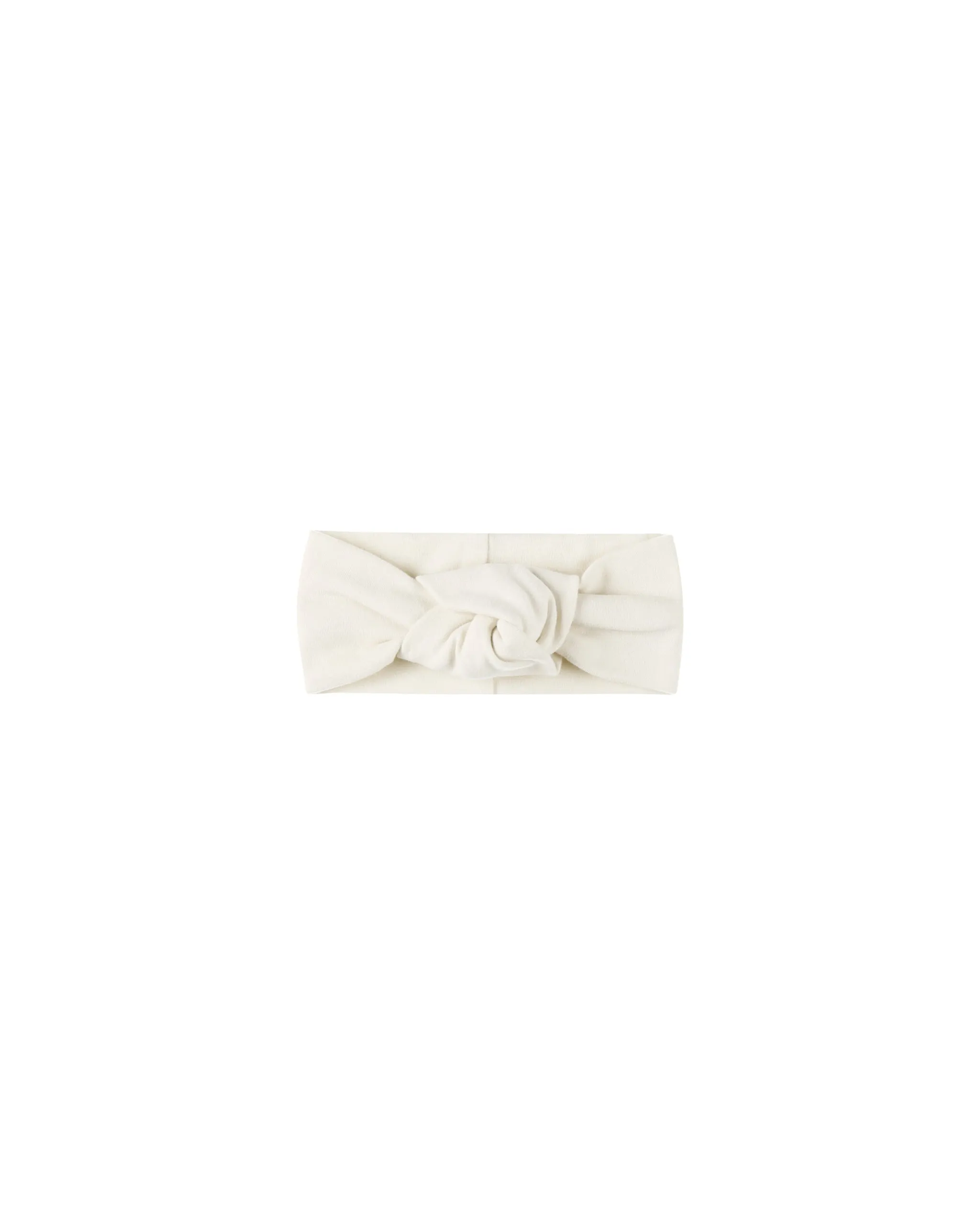 baby band knit bow - ivory