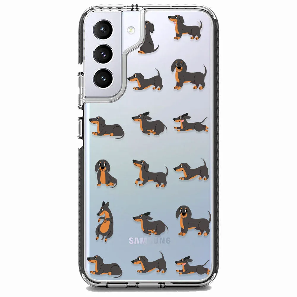 Baby Dachshund Collage Impact Samsung Case