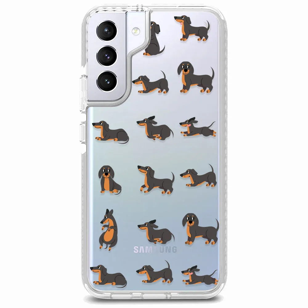 Baby Dachshund Collage Impact Samsung Case