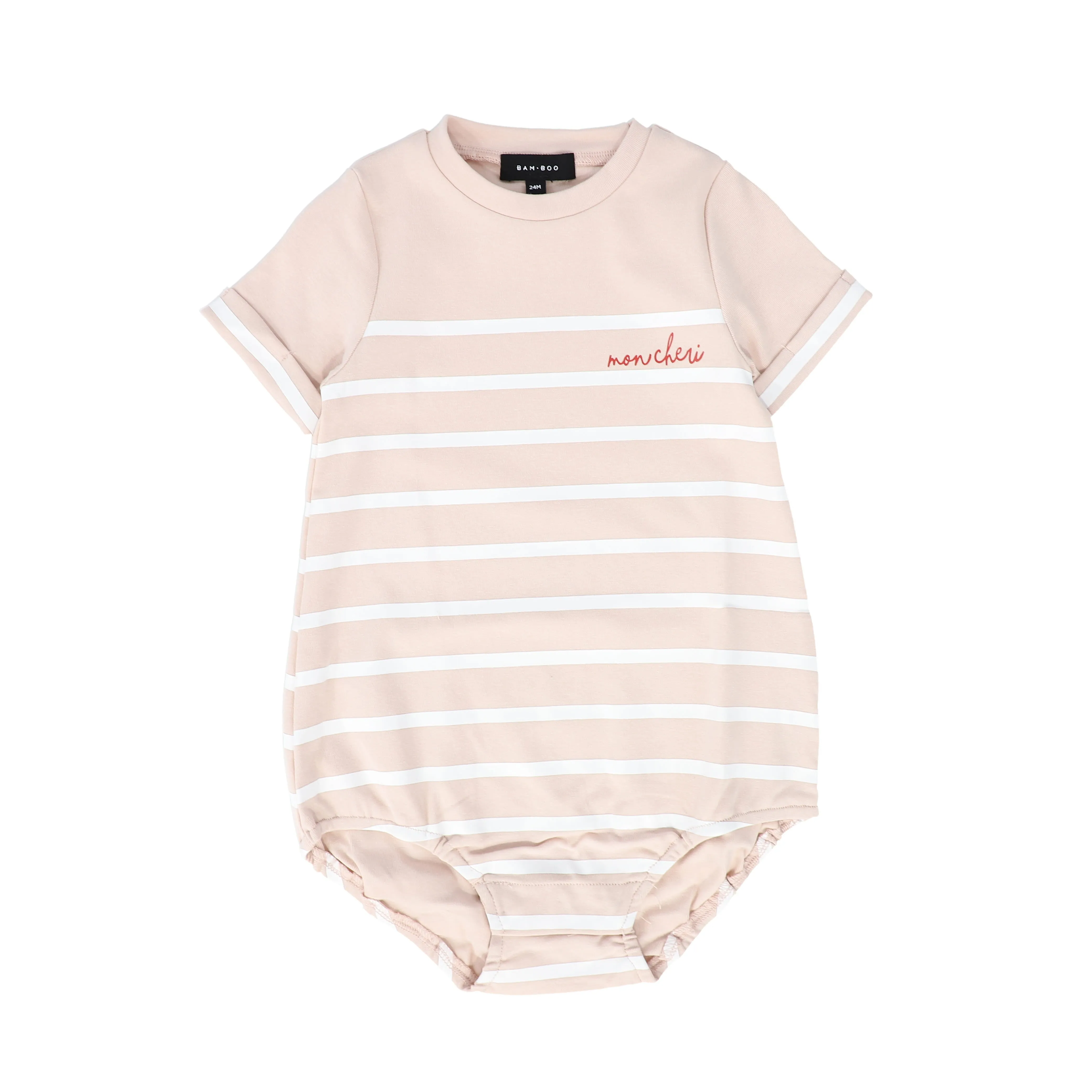 BAMBOO PINK STRIPED ROMPER [FINAL SALE]