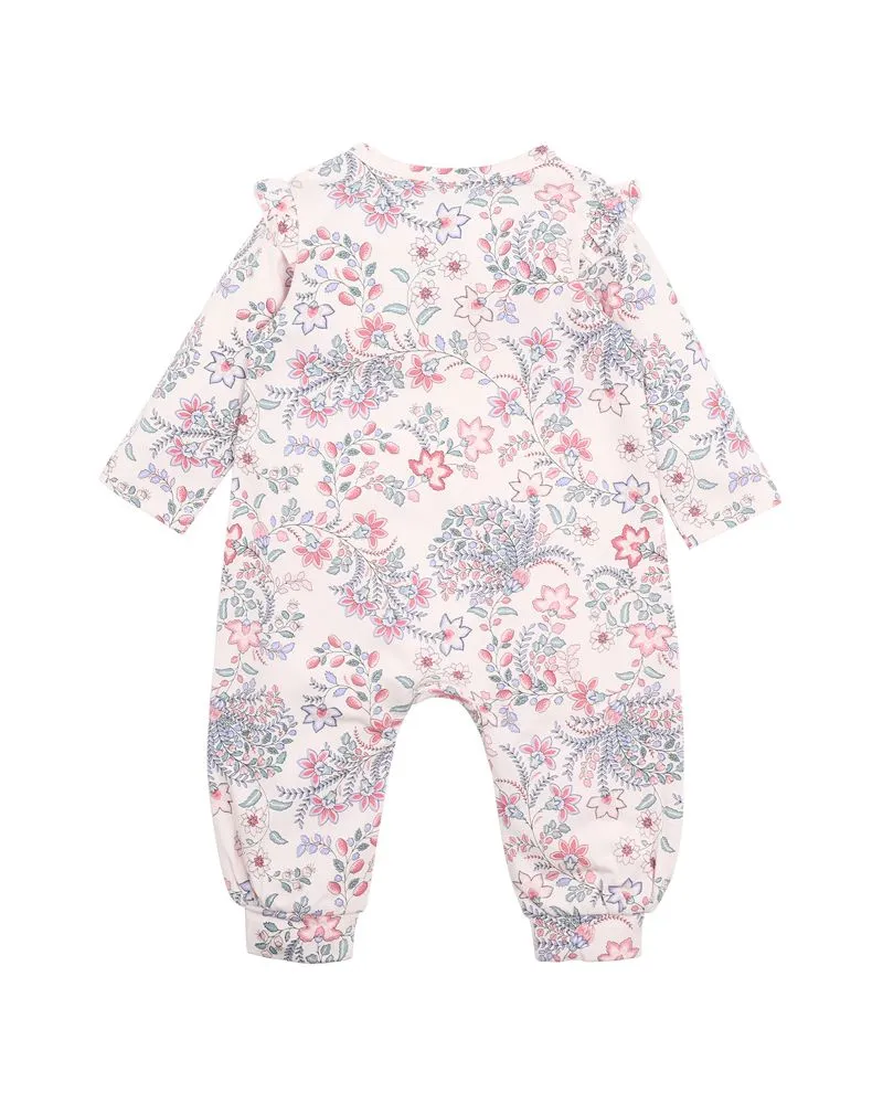 Bebe Piper Print LS Zip Romper