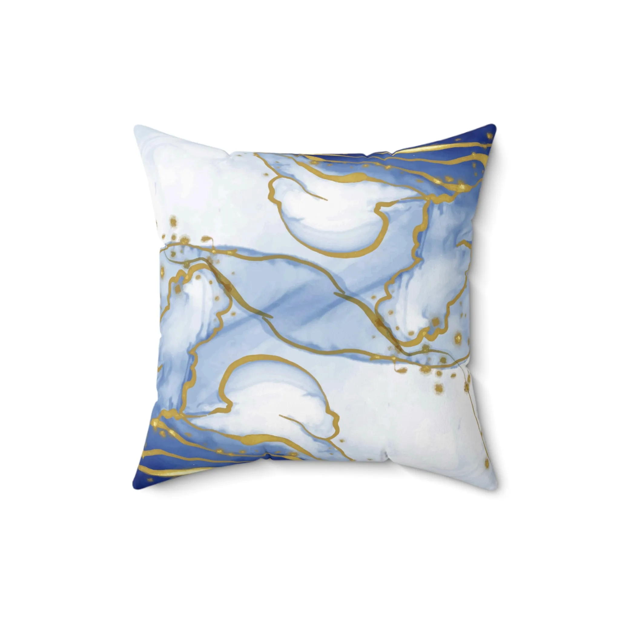 Blue marble Spun Polyester Square Pillow