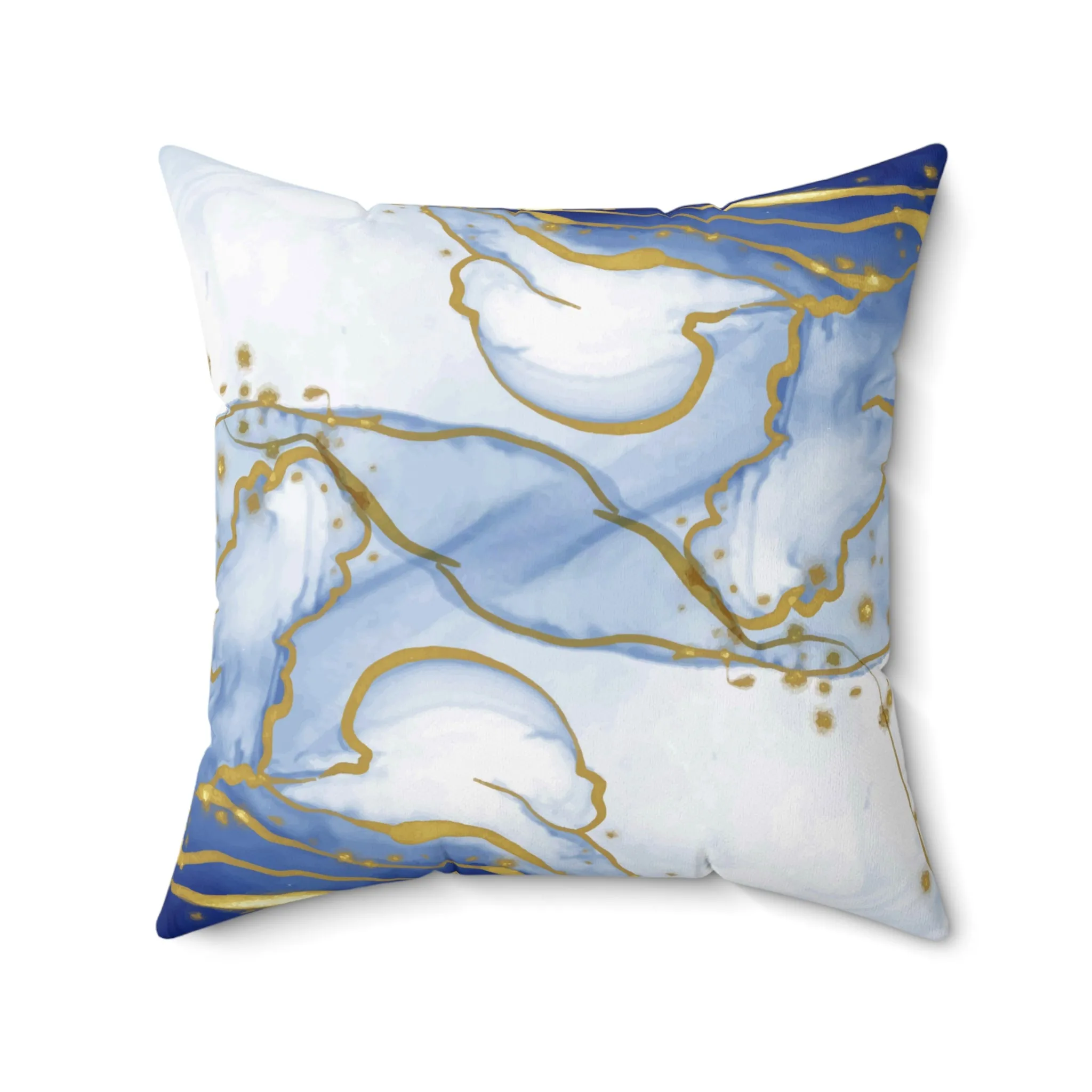 Blue marble Spun Polyester Square Pillow