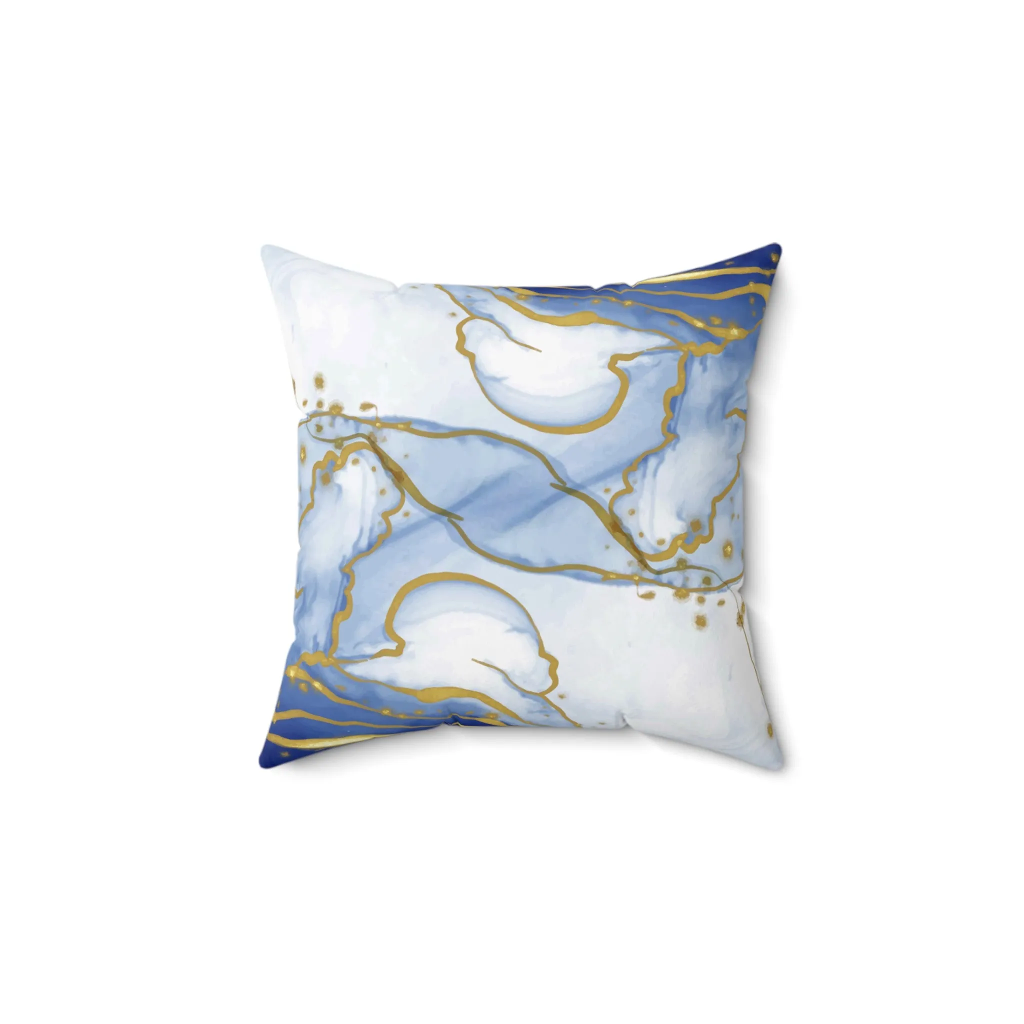 Blue marble Spun Polyester Square Pillow