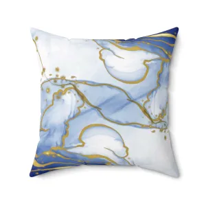 Blue marble Spun Polyester Square Pillow