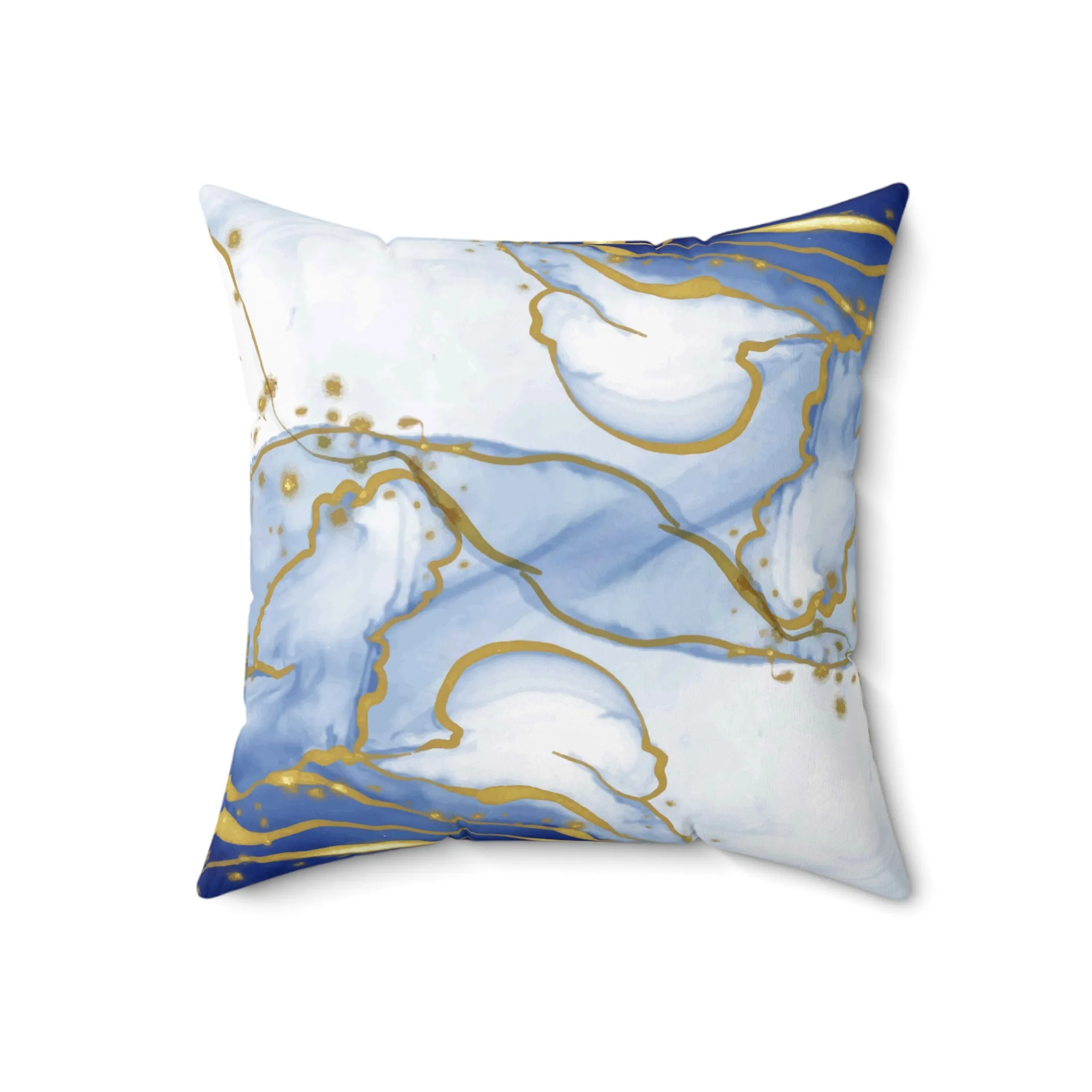 Blue marble Spun Polyester Square Pillow