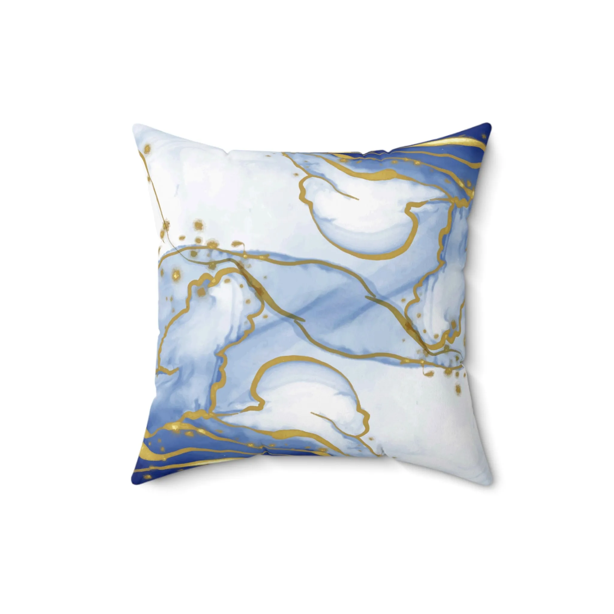 Blue marble Spun Polyester Square Pillow