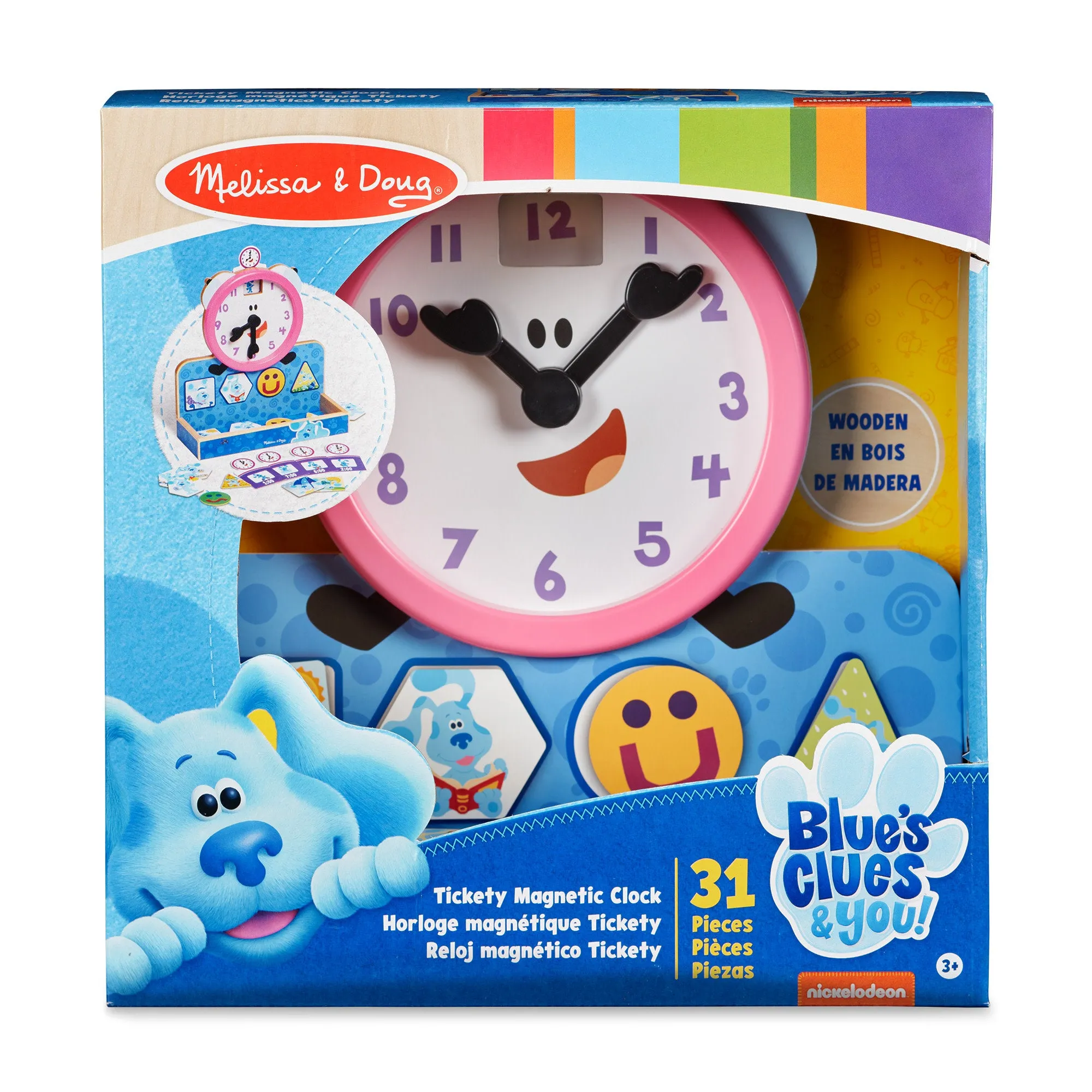 Blue's Clues & You! Wooden Tickety Tock Magnetic Clock