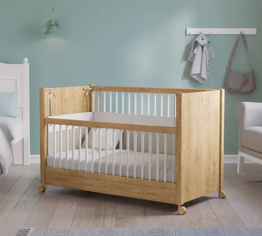 Cilek Baby Bed with Wheels Oak (60x120 cm)