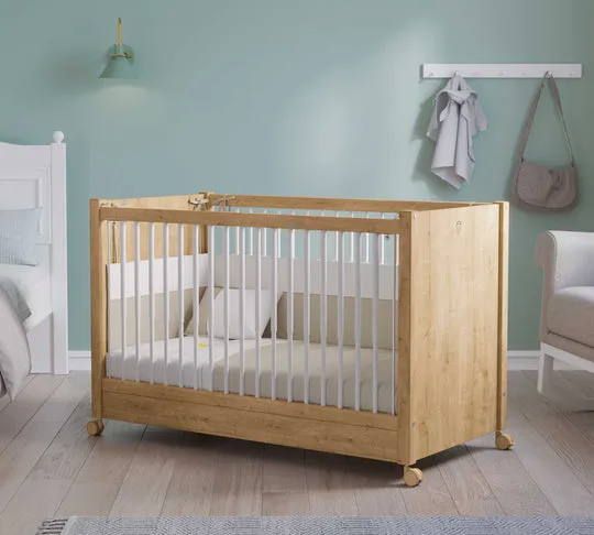 Cilek Baby Bed with Wheels Oak (60x120 cm)