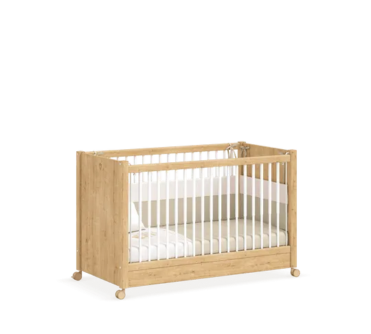 Cilek Baby Bed with Wheels Oak (60x120 cm)