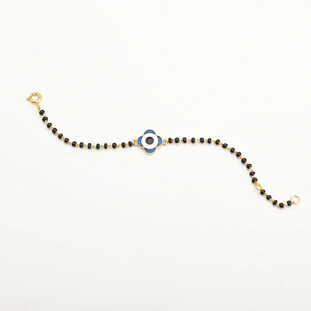 Clover Evil Eye Baby Bracelet | 925 Silver |18K Gold Vermeil