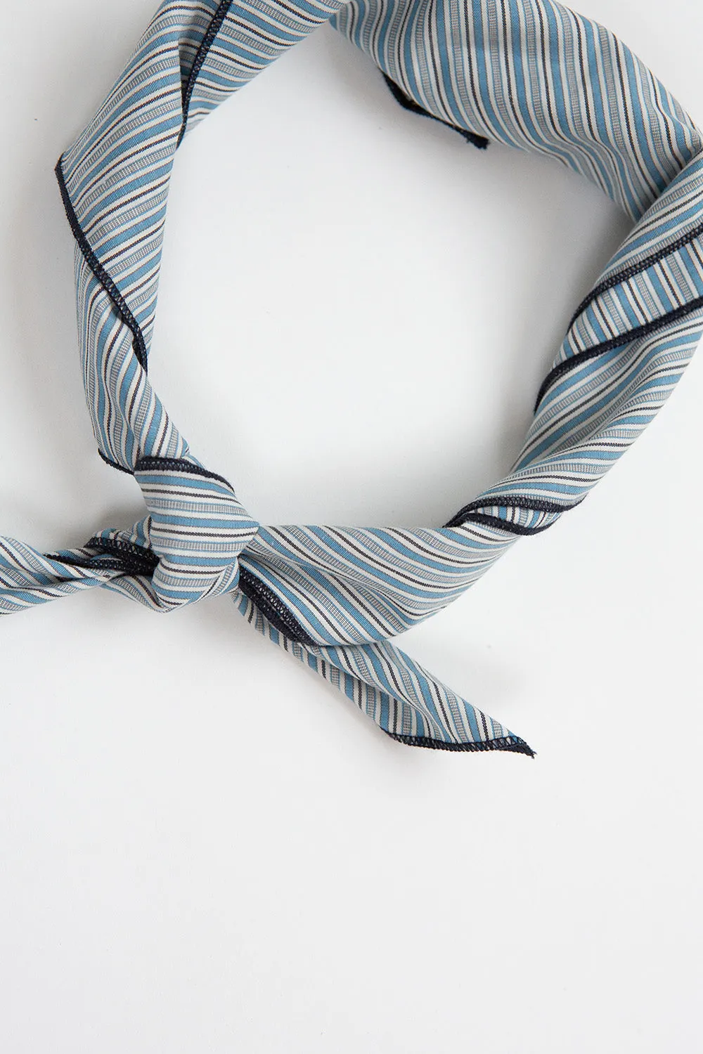 Cotton Kerchief In Sea Stripe