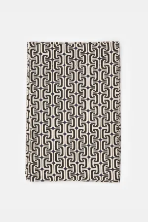 Cotton Tablecloth in 1965 Natural/Black/Navy