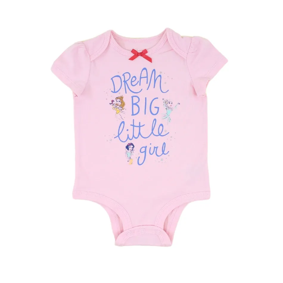 Disney Cotton Graphic Print Half Sleeves Romper - Dream Big Little Girl