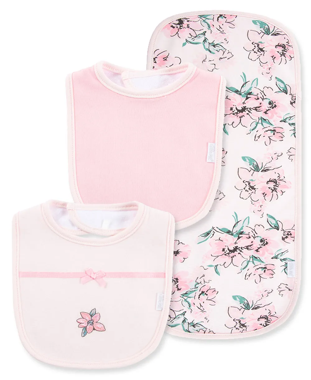 Dream Floral Bib & Burp Set