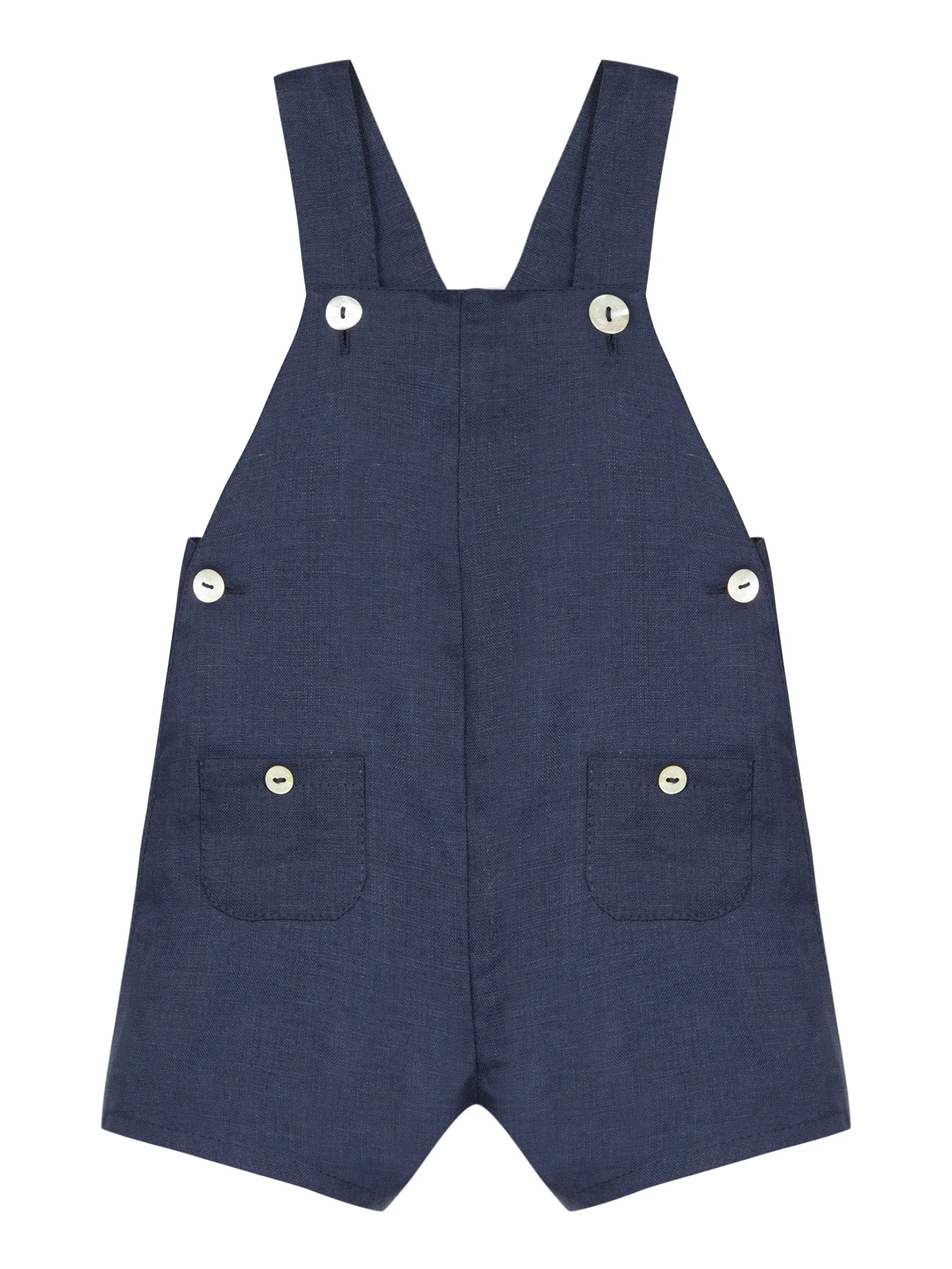 Dungarees - Navy linen