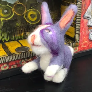 Felted Critters by Beth Nash-PURPLE BUNNY