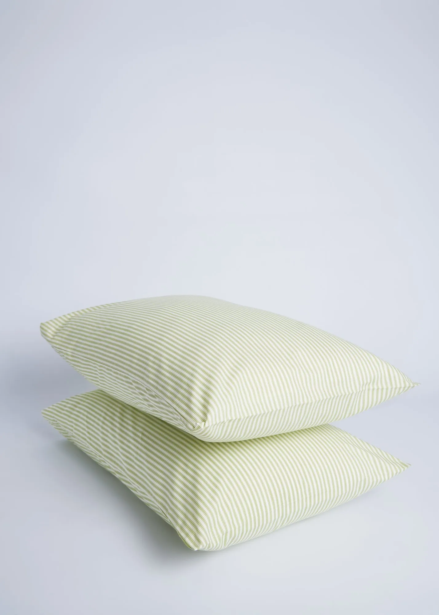 Foxford Green Ticking Pillowcase