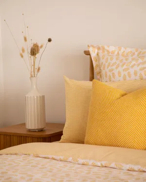 Foxford Yellow Fern Square Pillowcase