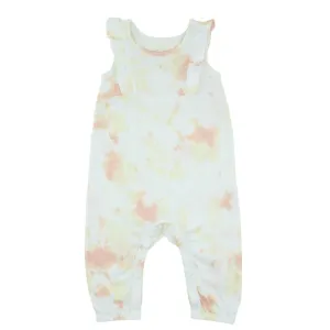 Grayson Mini Tie and Dye Full Length Flutter Sleeves Jumpsuit