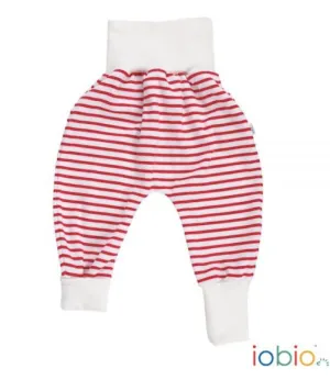 iobio PoPoLiNi Baby Pumphose – Rot/Weiß gestreift