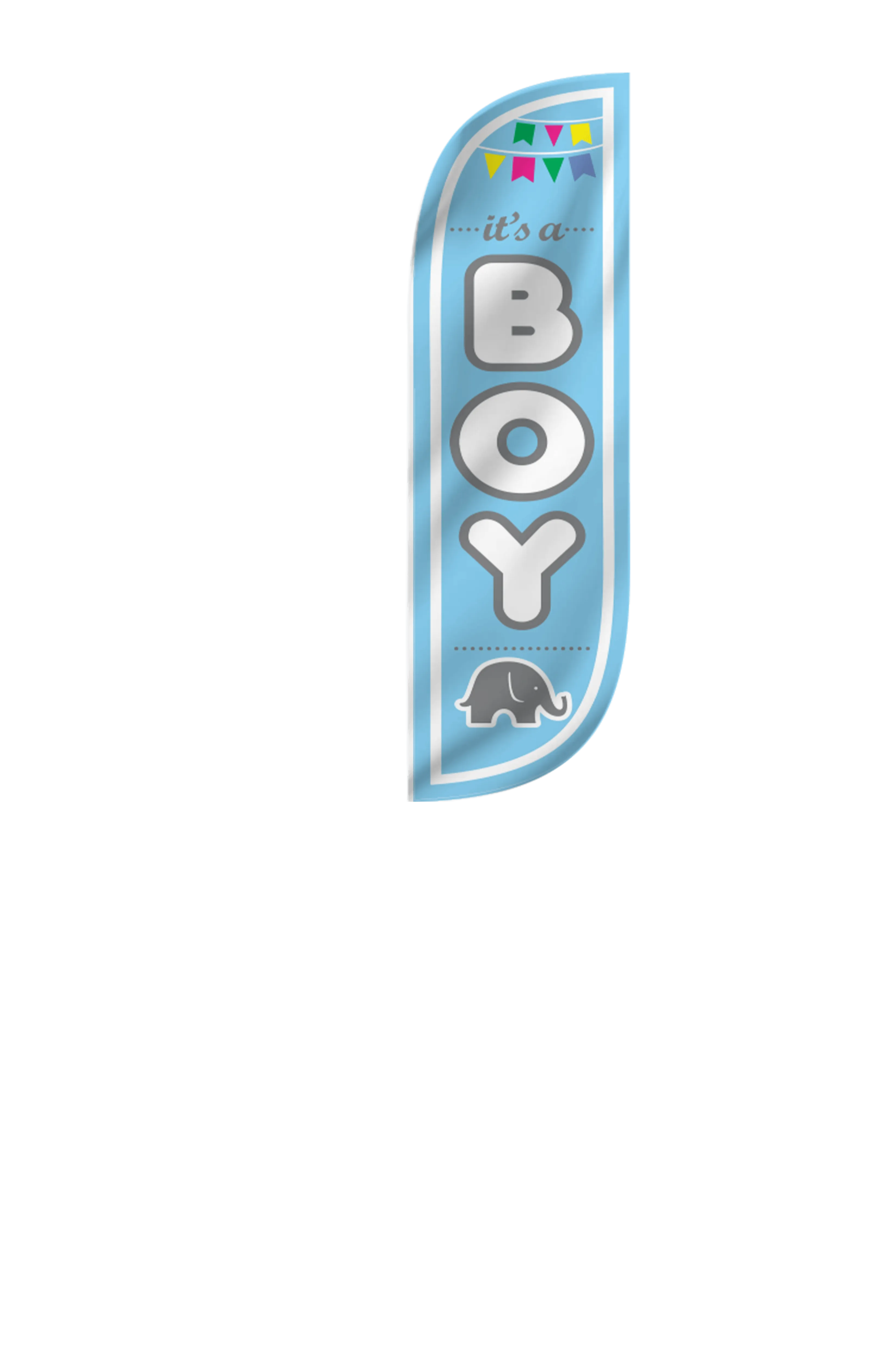 It's A Boy Feather Flag - 5ft