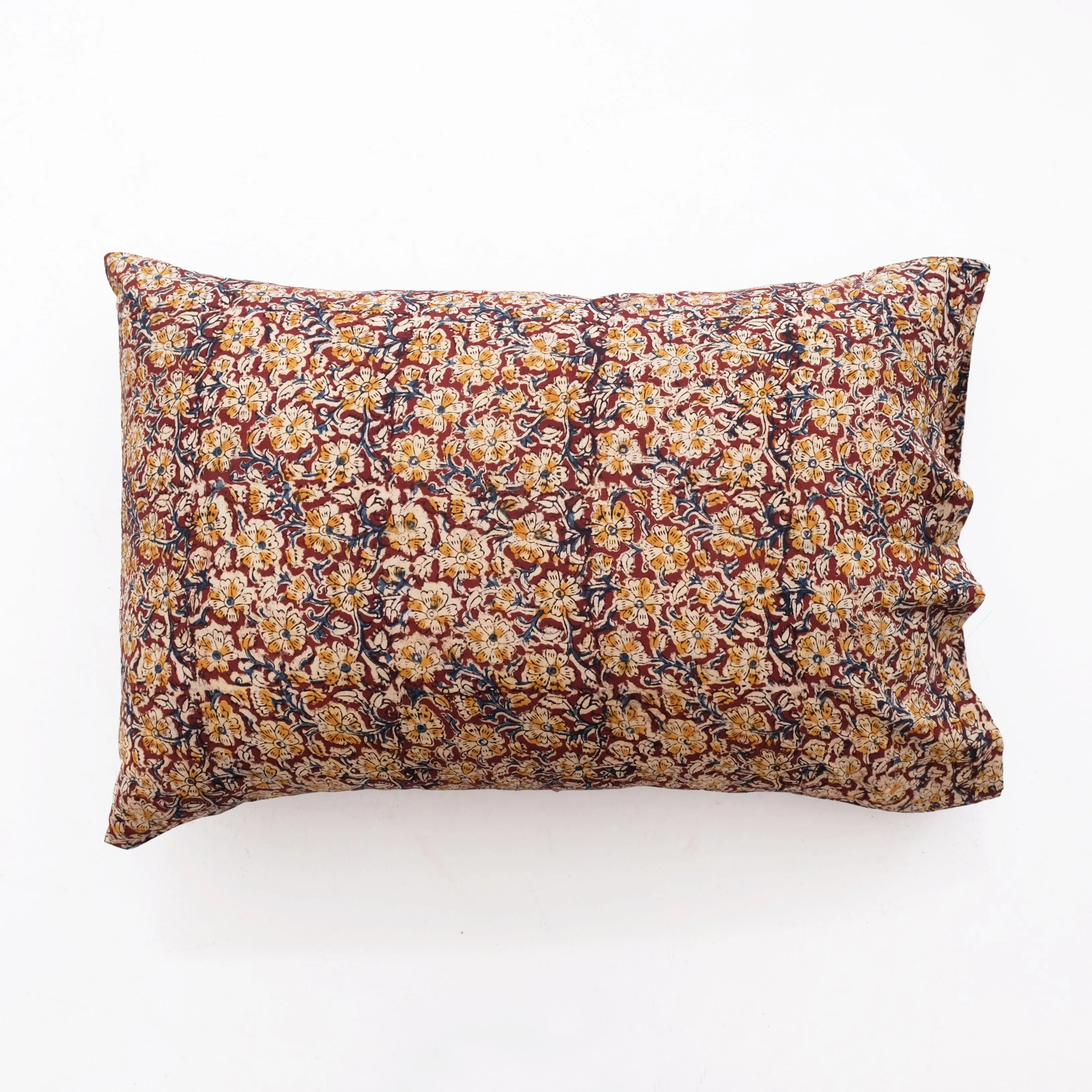 Kalamkari Pillowcase - Small Marigold Flowers