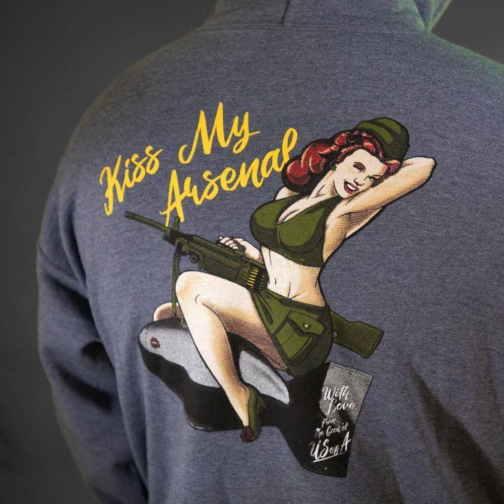 Kiss My Arsenal Hoodie - Indigo