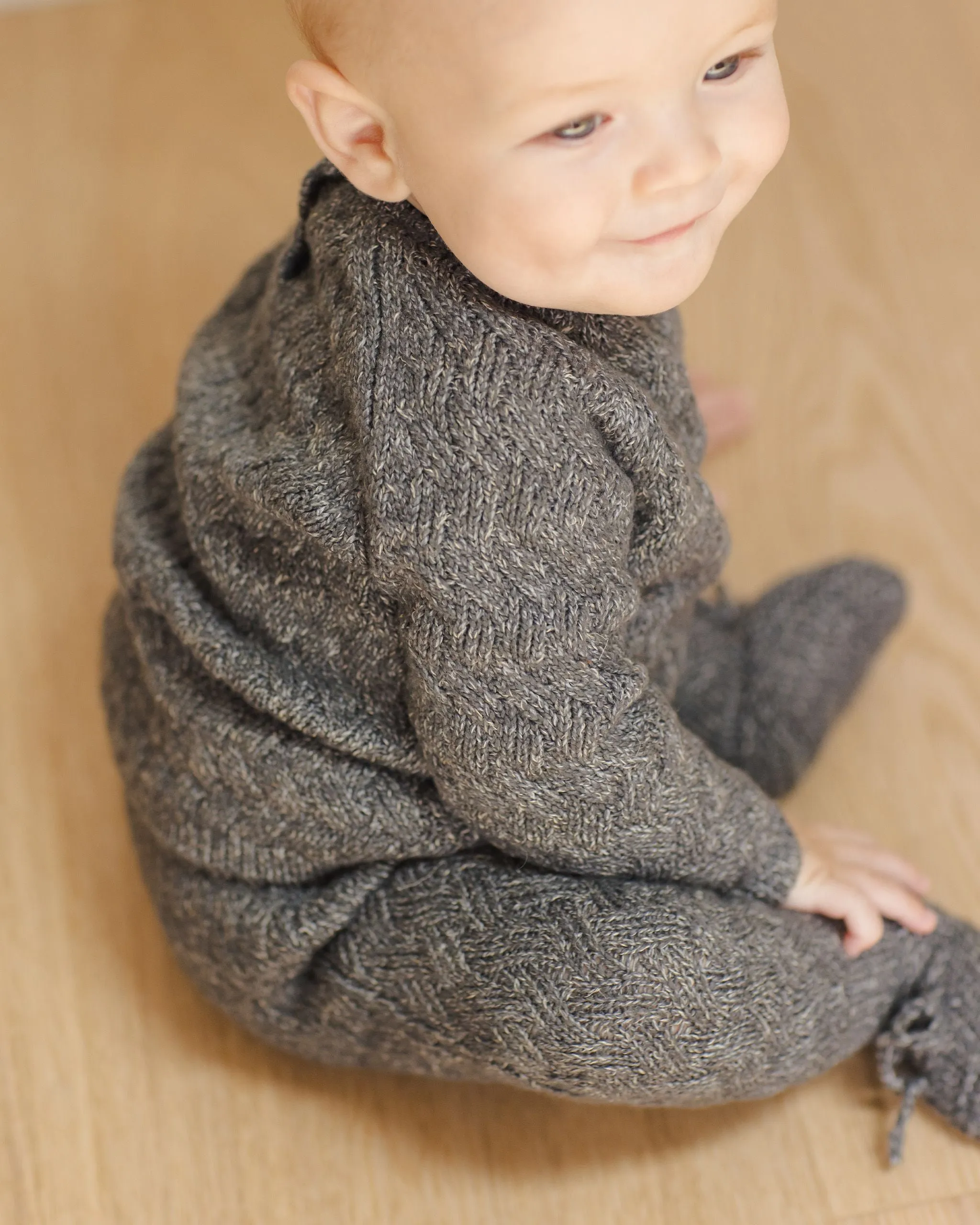 Knit Sweater in Heathered Indigo