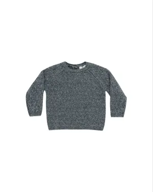 Knit Sweater in Heathered Indigo