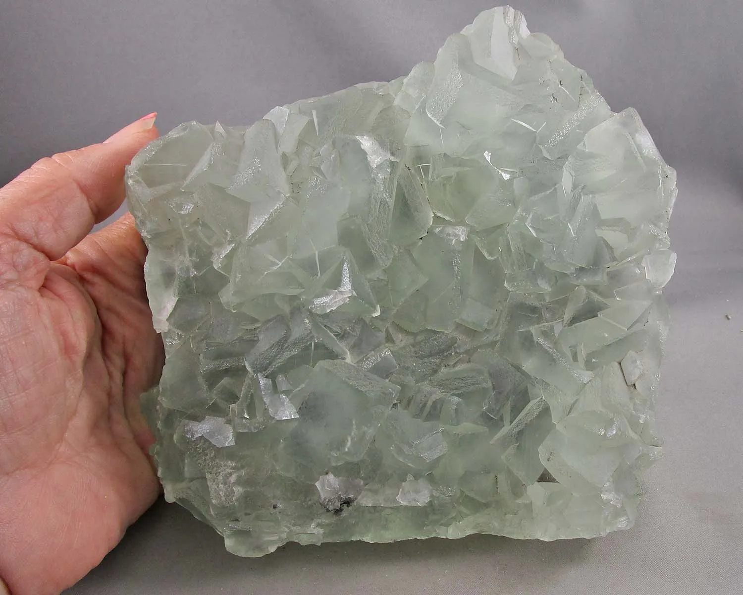 Large Green Fluorite Crystal Cluster 1pc