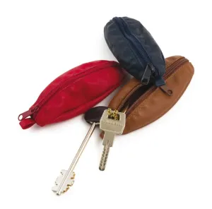 Leather Key Case LAMB NAPPA ZIP CLOSIMG HANDMADE IN ITALY