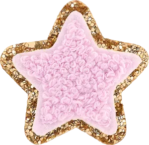 Lilac Mini Glitter Varsity Star Patch