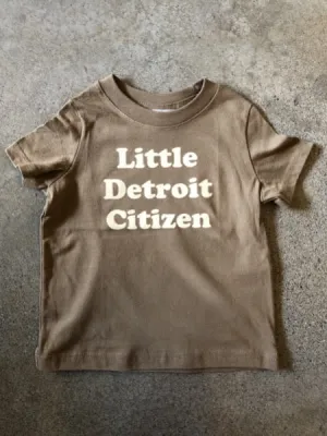 Little Detroit Citizen Tee / White   Coyote Brown / Toddler