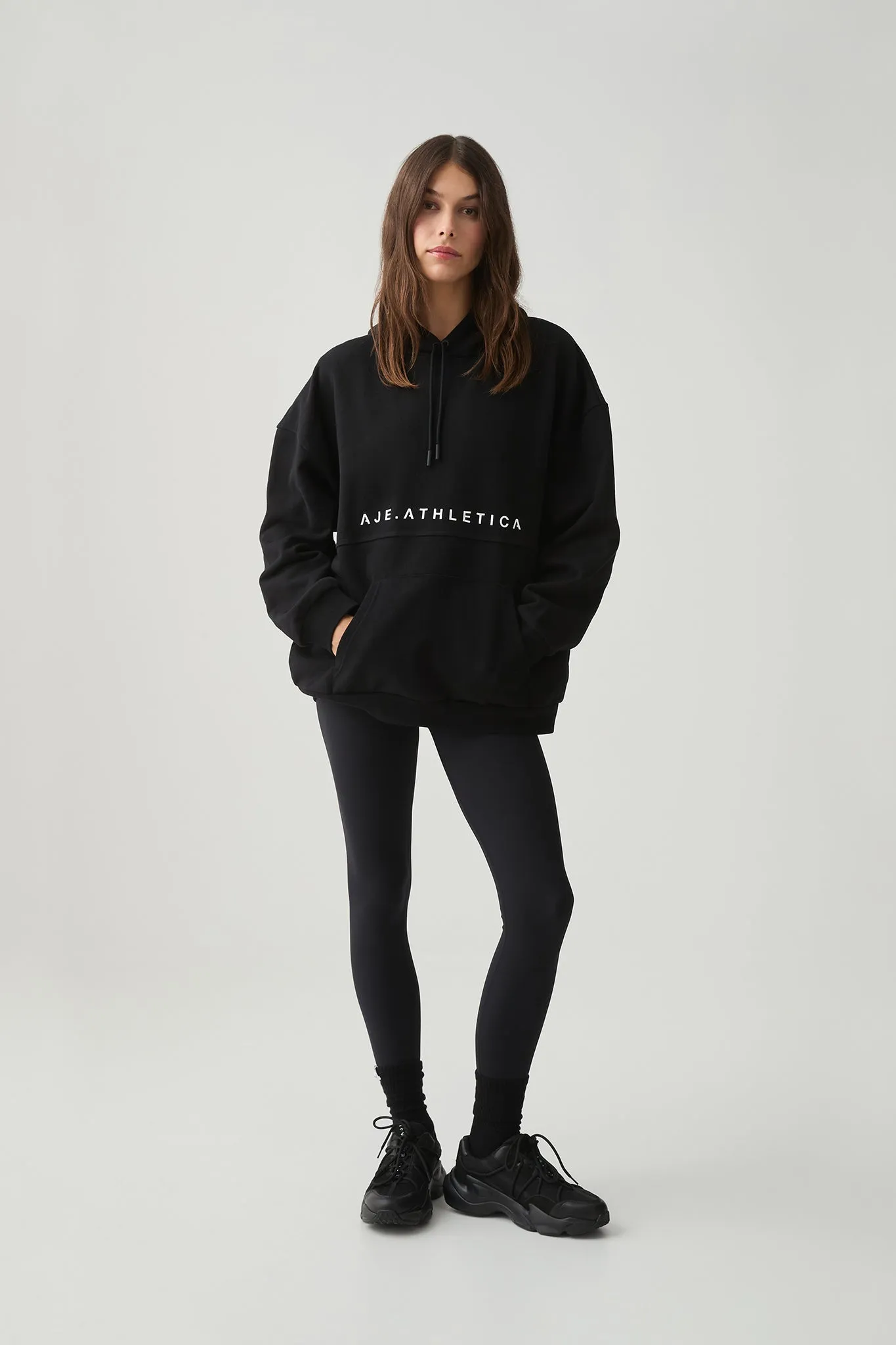 Logo Seamed Terry Hoodie 411