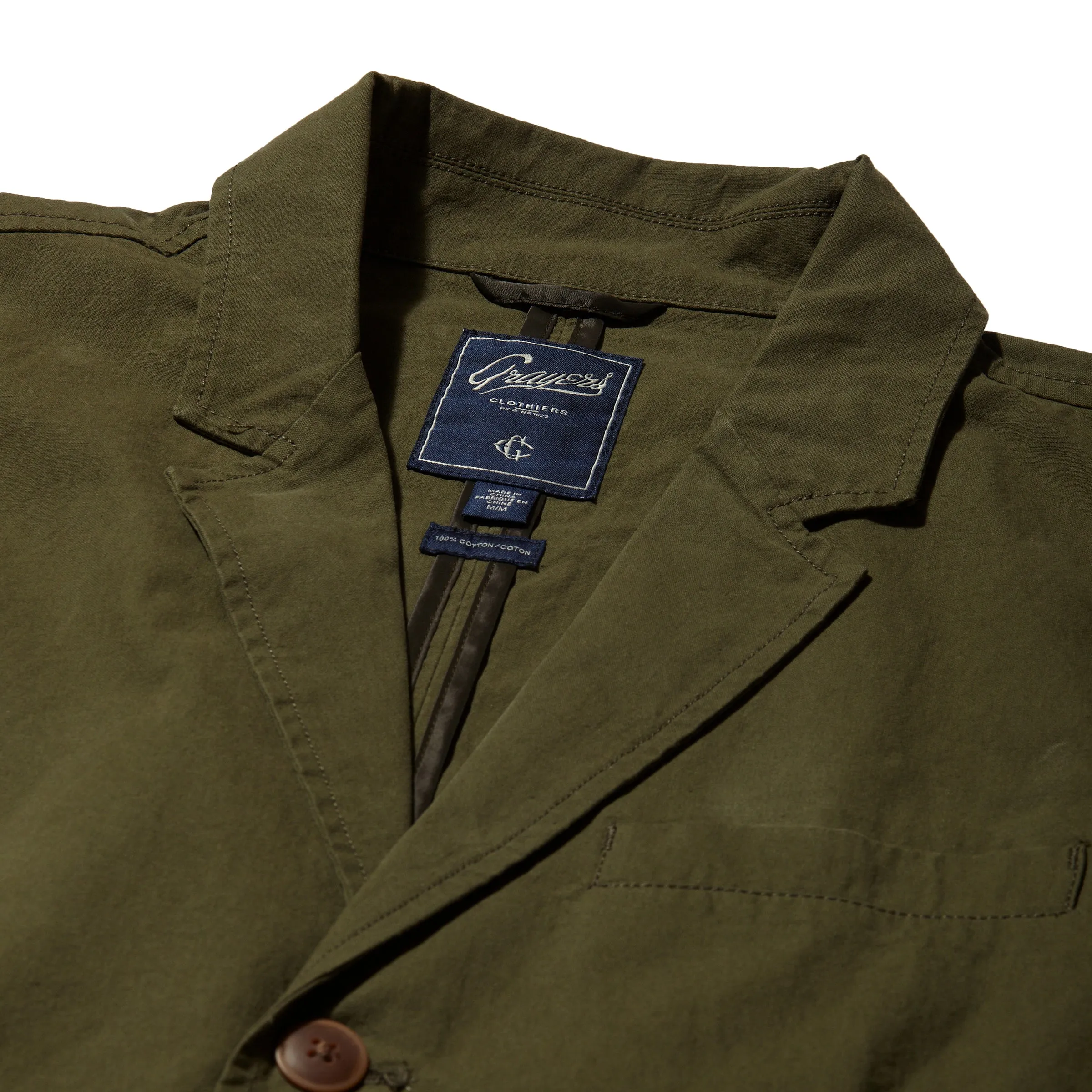 Mercer Cotton Blazer - Dark Olive