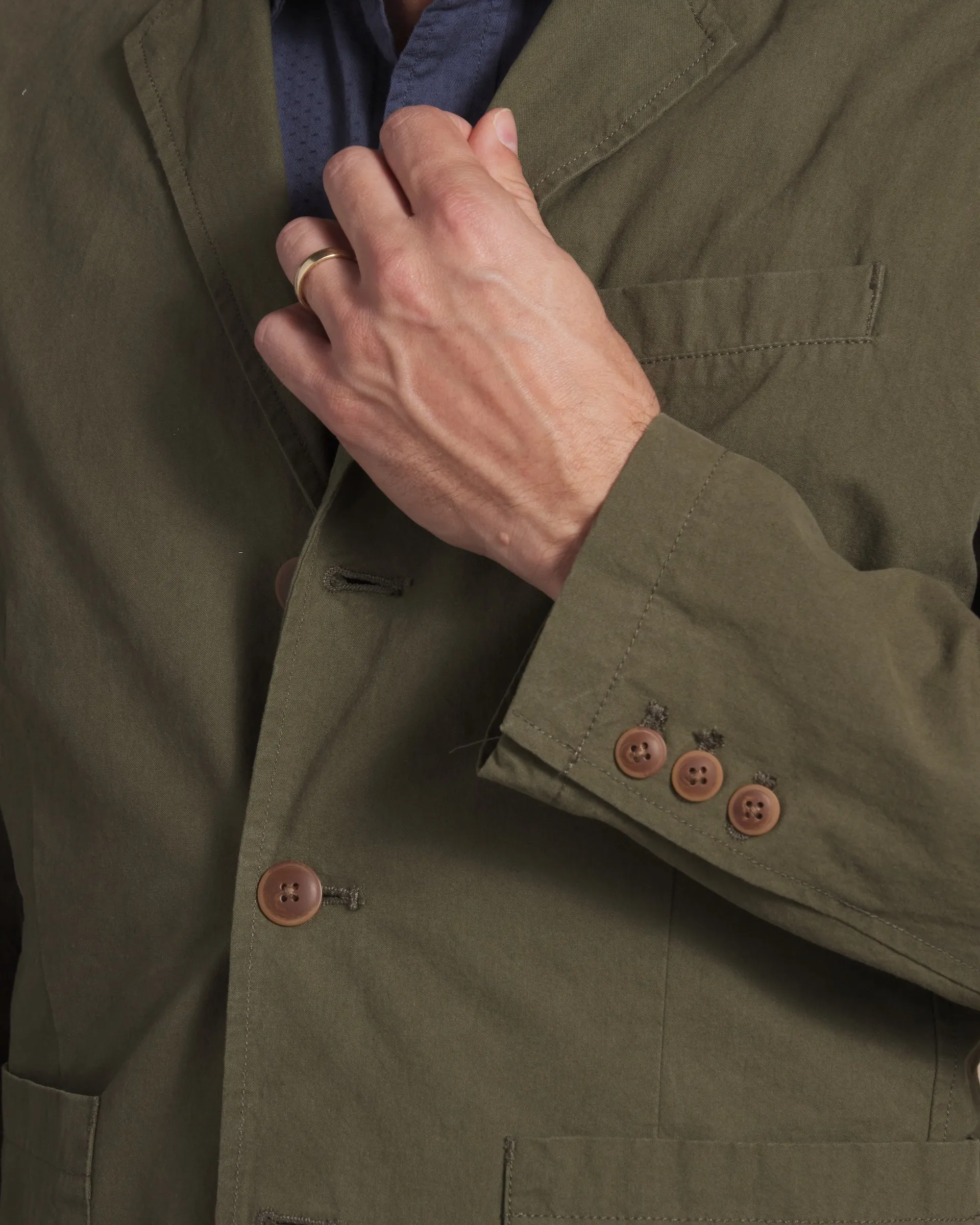 Mercer Cotton Blazer - Dark Olive