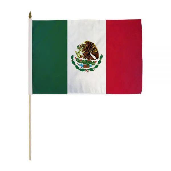 Mexican Flag 8" x 12" on dowel